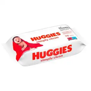 Серветки вологі Huggies Simply Clean дитячі 72шт зображення