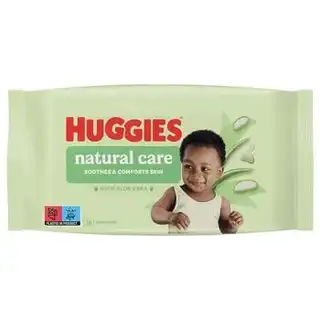 Серветки вологі Huggies Natural Care 56шт зображення