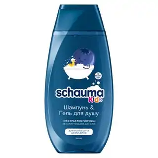 Шампунь-Гель Schauma Kids для душу для хлопчиків без сліз і сплутування 250мл зображення