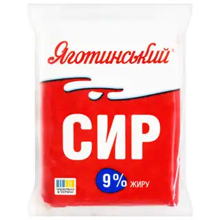 Сир кисломолочний Яготинський 5% 180г зображення