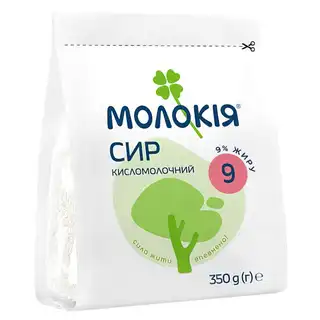 Сир кисломолочний Молокія 9% 350г зображення
