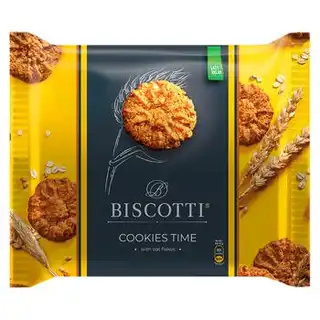 Печиво Biscotti Cookies Time з вівсяними пластівцями 170г зображення