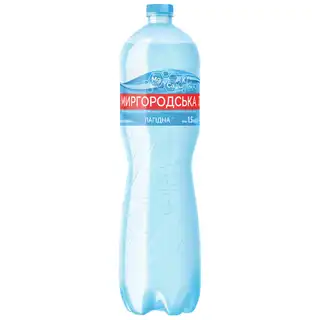 Вода слабогазована Миргородська мінеральна 1,5л зображення
