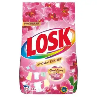 Пральний порошок Losk Ароматерапія Аромат Малазійської квітки автомат 2,1кг зображення