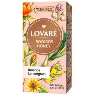 Чай трав’яний Lovare Rooibos Honey ройбуш 1,8г*24шт зображення