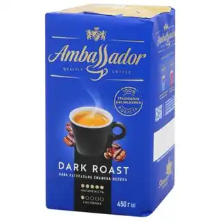 Кава Ambassador Dark Roast мелена 450г зображення