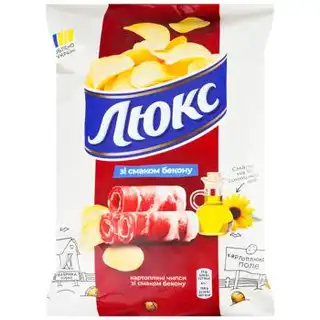 Чипси Люкс зі смаком бекону 125г зображення