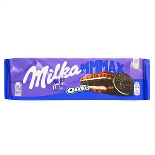 Шоколад молочний Milka зі шматочками печива Oreo 300г зображення