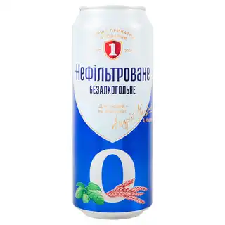 Пиво Перша Приватна Броварня безалкогольне нефільтроване світле 0,5л зображення